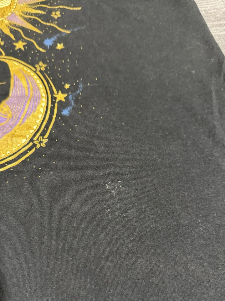 Camiseta Lee EE. UU. Vintage Sun Moon Stars Gráfica Años 90 Y2K Algodón Total Negra M Foto 2 de 4