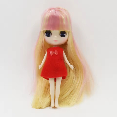 Petite Blythe Doll 4 inch Normal Body Shiny Face Long Yellow Hair 10cm Gifts Toy