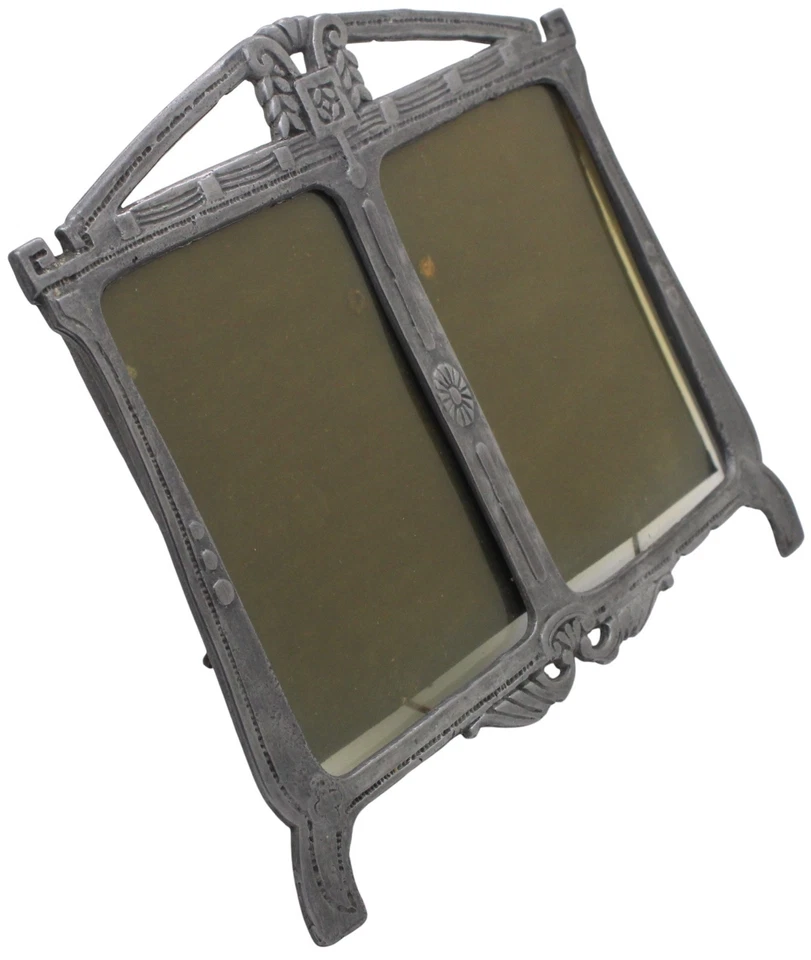 🖤 Jugendstil Metall Bilderrahmen Standrahmen um 1960 von Siegl - 14,9 x 18,2 cm - Bild 3 von 4