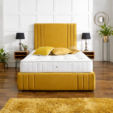 Brand New Golden Colour Single Divan Bed - Customization Available Free Delivery
