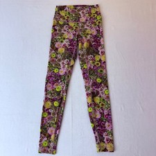 Lululemon Align High Rise Leggings Size 4 Floral Dahlia Pink Purple Green