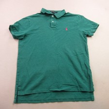 Polo Ralph Lauren Shirt Mens Large Short Sleeve Custom Fit Green Lightweight