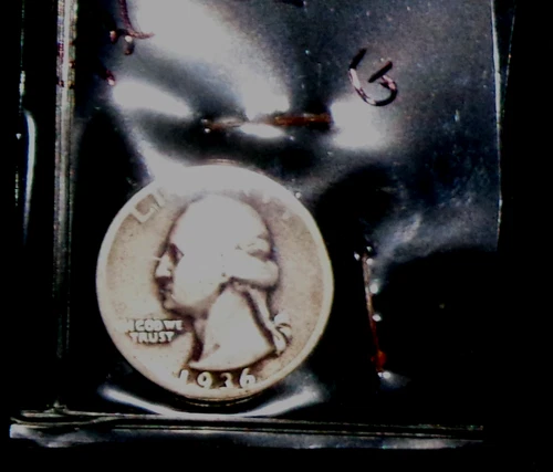 1936-D SILVER WASHINGTON HEAD QUARTER - GRADES - "VERY GOOD"