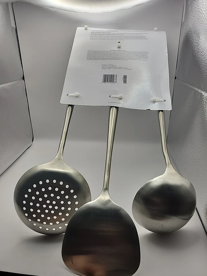 New Cuisinart 3pc Wok Tool Set with Acacia Handles CTG003WT - Image 2 of 2