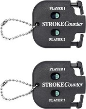 2Pcs Golf Score Indicator 2 Player Stroke Counter Clicker Portable Golf Handy Co