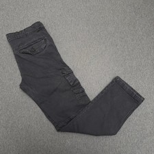 Wrangler Cargo Pants Men 34x30 Black Relaxed Fit Pockets Hiking