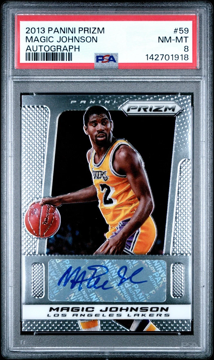 Panini Magic Johnson Basketball Autographed Sports Trading Cards