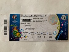 TICKET MATCH UEFA EURO 2016 UKRAINE NORTHERN IRELAND 16 JUIN - STADE DE LYON