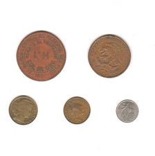 1956 1975-78 Mexico 20 10 Centavos COIN 1951 Peru Sol de Oro 1949 Argentina 10 