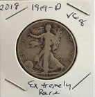 1919-D VG Extremely Rare Walking Liberty Half Dollar