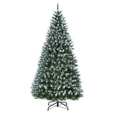 Christmas Tree 9FT Pre-Lit Artificial Christmas Tree with 650 Lights, Fluffy ...
