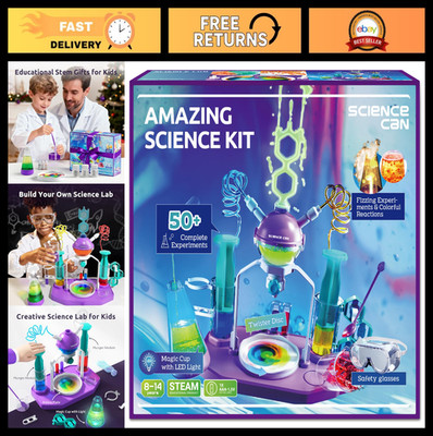 STEM Science Kit for Kids 8-12 - 50+ Chemistry Experiments & Lab Station, Fun Ed