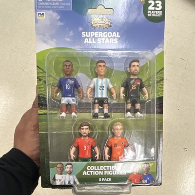 PMI SuperGoal All Stars Soccer Action Figures Set, 5-Pack Plastic Multicolor