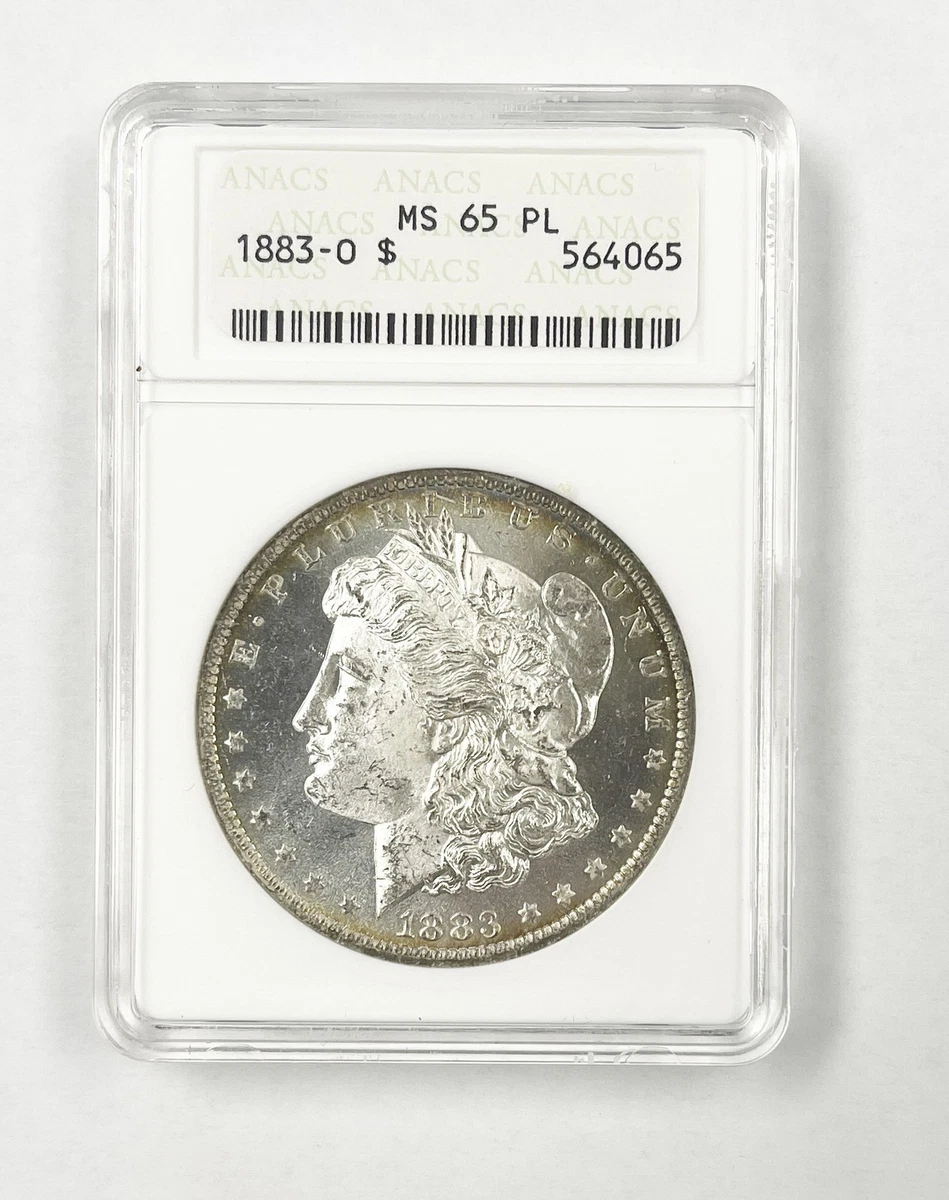 Grade MS 65 ANACS 1883 Year Morgan US Dollars (1878-1921) for sale