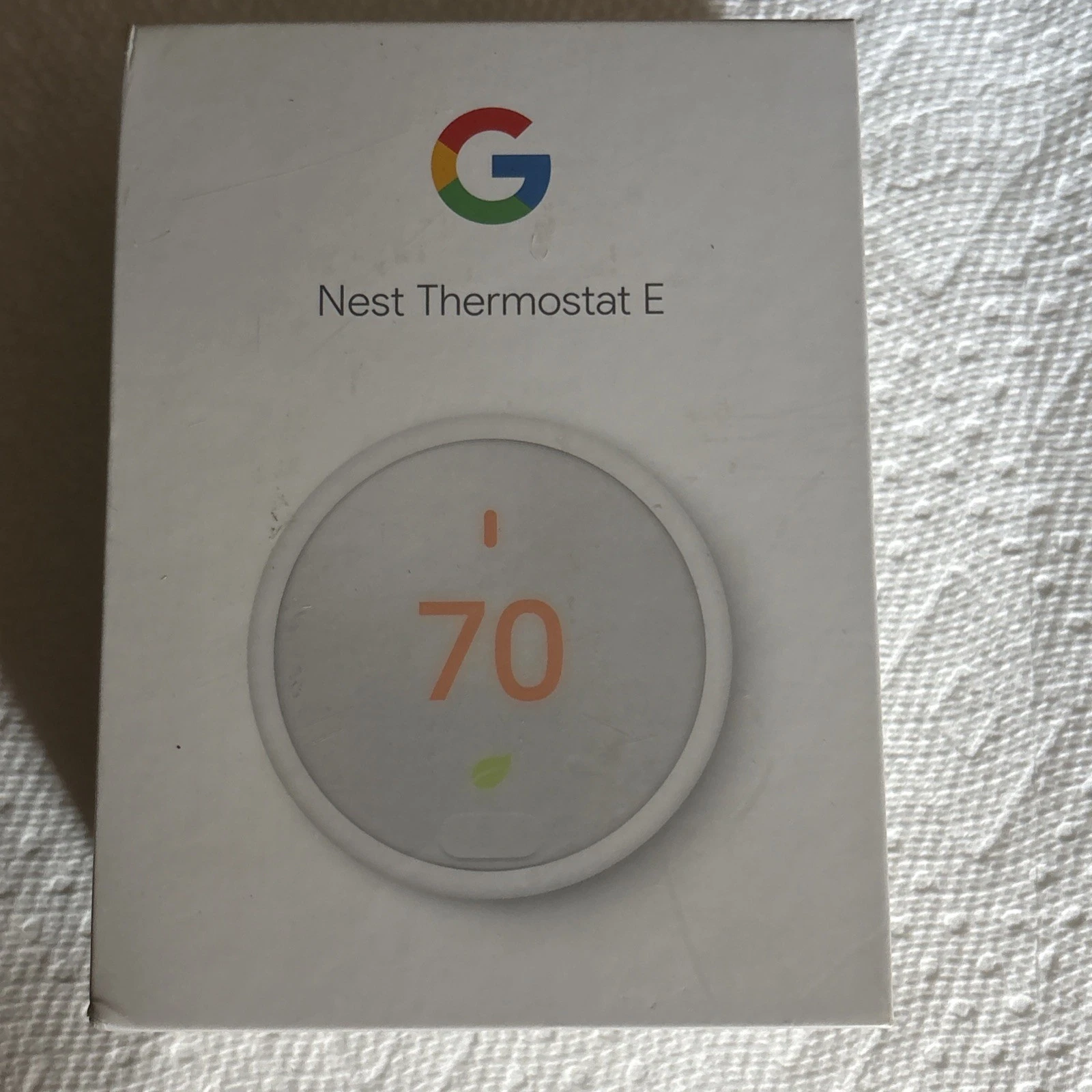 Google Nest Thermostat Smart Wi-Fi Programmable App/Touch Control White Sealed