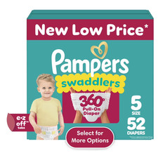 Swaddlers 360 Baby Diapers Size 5, 52 Count (Select for More Options) 0.38 per diaper