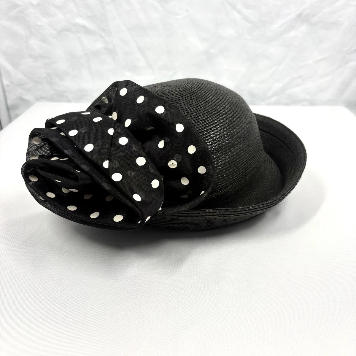 Cloche Black Straw Vintage Hats for Women for sale | eBay display picture 1