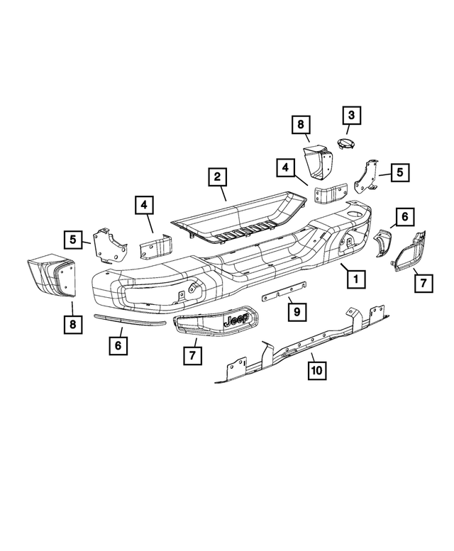 Genuine Mopar Rear Bumper Extension Bracket Left 68195813aa