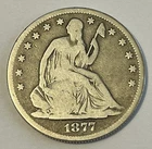 1877-S SEATED  LIBERTY   Half Dollar  50C    90% Silver  *** NICE  COIN ***