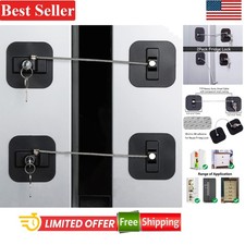 2-Pack Heavy Duty Refrigerator Locks with Keys - Ultimate Child Safety Solution