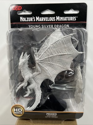 Young Silver Dragon Nolzur's Marvelous Miniatures Dungeons & Dragons NEW Sealed