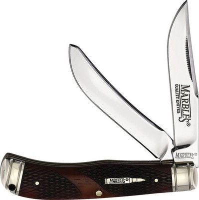 Marbles TRAPPER Slipjoint 440 Stainless Steel Marble's Exhibition Grade Brown