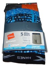 5 NWT Boys HANES Sport X-Temp Performance Boxer Briefs Size XL 18-20