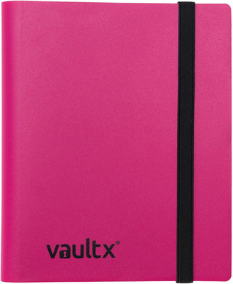 4 Pocket Trading Card Strap Binder, 160 Cards, Standard, 20 Side-Loading Pages,
