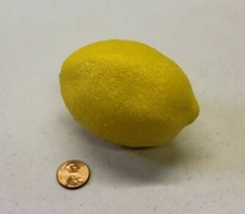 Realistic Yellow Lemon Pretend Faux Play Fruit Food Piece Part Prop Kitchen