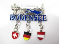 Bodensee Magnet Charms Metall 3 AnhäNger Souvenir Germany Schweiz Austria