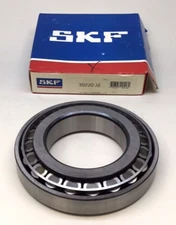 SKF 30220 J2 Tapered Roller Bearing Set Cone and Cup 100 ID x 180 OD x 34mm W