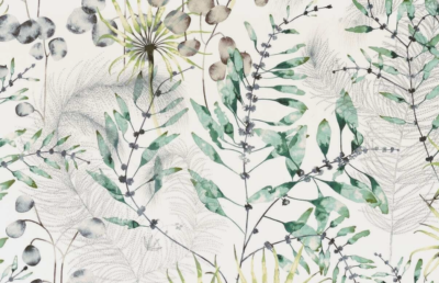 HARLEQUIN CURTAIN FABRIC DESIGN Postelia 3.4 METRE EMERALD/LIME