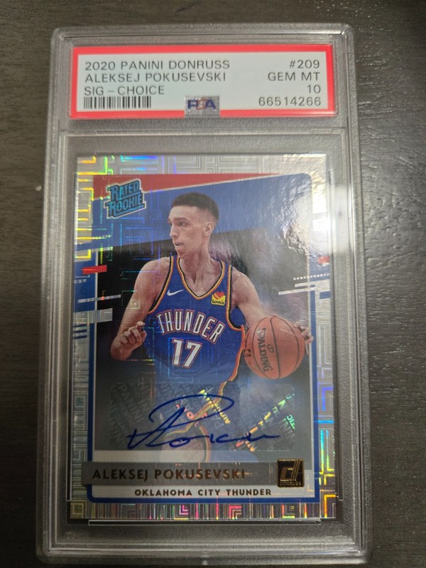 2020 Donruss Choice #209 Aleksej Pokusevski RC Rookie AUTO PSA 10 GEM MINT