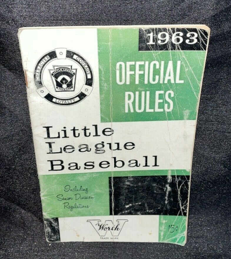 1963 Little League Baseball Official Rules Book Worth Vintage Baseball