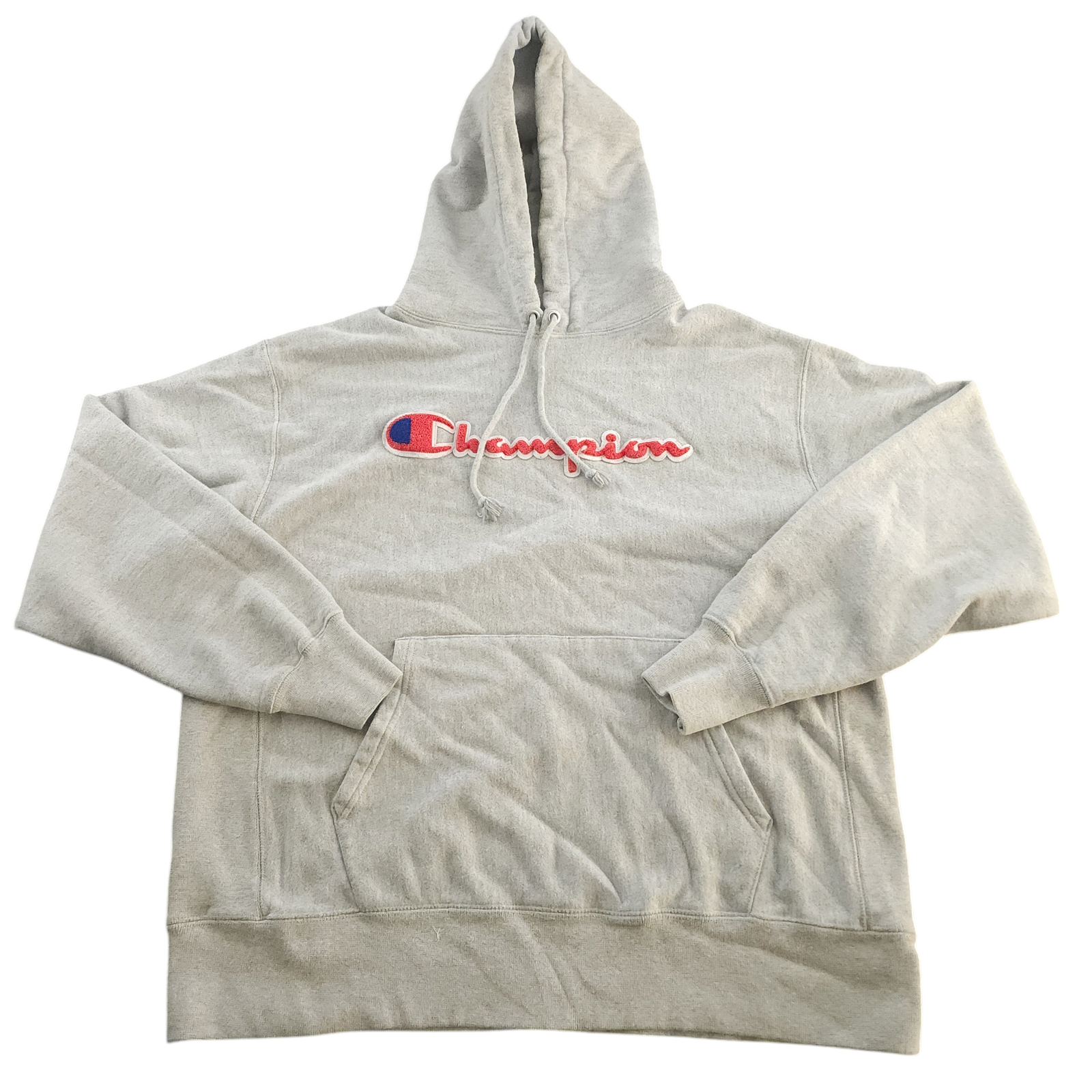 Champion Hoodie XL Mens Reverse Weave Spell Out Pullover 3D Chenille Script Logo
