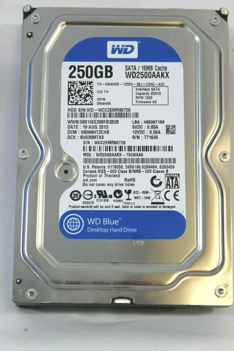 Western Digital Blue WD2500AAKX-75U6AA0 250GB HDD Computer Hard