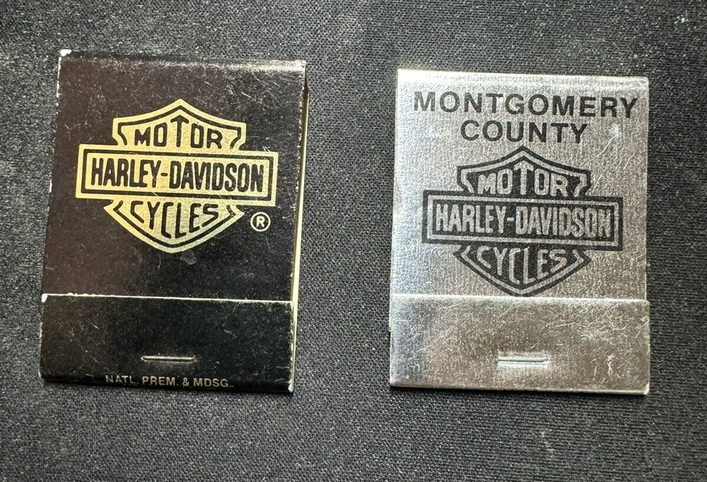 Harley Davidson Dealer Matchbooks Two Dealers