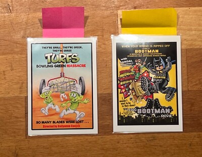 2 Wacky Packages GPK Network Spews Stickers #16 and #30 Turfs & BootMan
