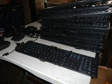 Lot Of 21 Dell Wired USB Slim Keyboard Black KB216p 8 MICE ALL WORKING Clean
