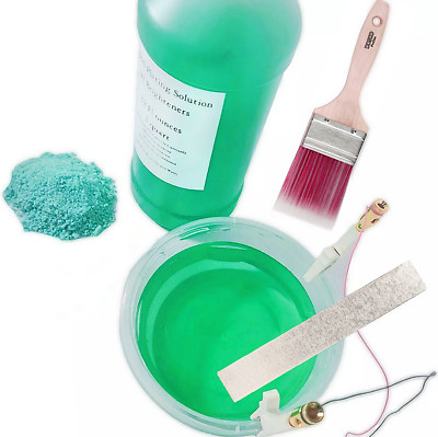 Nickel Brush Plating Kit, 1 Quart Solution, Anode, Brighteners, Power Supply