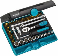 HAZET Socket set 854-1 Square, hollow 6.3 mm 1/4 inch Outside hexagon Trac