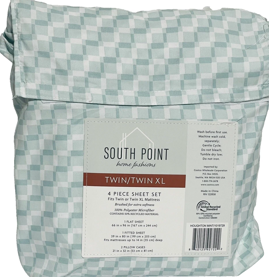 Juego de sábanas South Point Home Fashions twin/twin XL 4 piezas HOUGHTON COMO NUEVO Foto 2 de 2