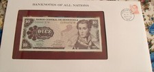 Banknotes of All Nations Venezuela 1981 P 60a 10 Bolivares UNC BIRTHDAY 1994