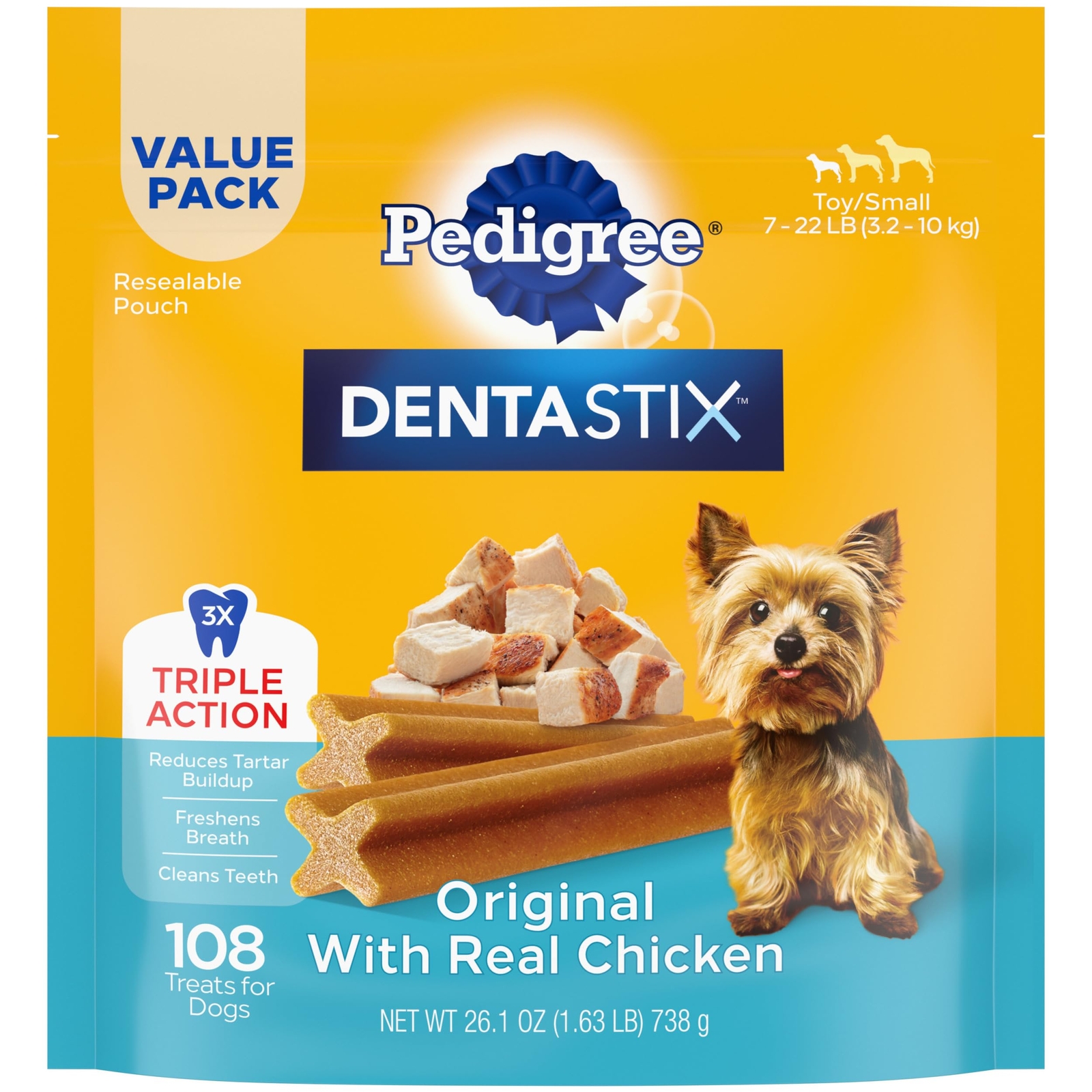 PEDIGREE DENTASTIX Original Flavor Dental Treats for Small D