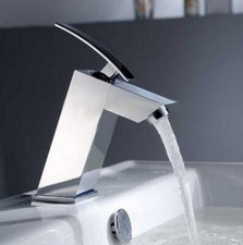 Chrome Finished Brass Bathroom Faucet Lavatory One Hole/Handle Mixer Tap 2nf197