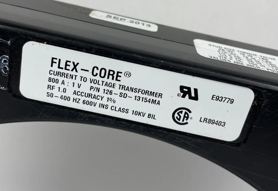 Flex-Core 126-SD-13154MA Current to Voltage Transformer 800A 1 V 50-400 HZ 600V - Image 2 of 4