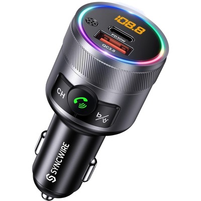Multifunktionaler Bluetooth FM-Transmitter mit LED-Lichtern und Freisprechen