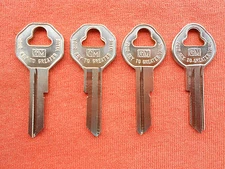   CHEVY GM 4 OEM KEY BLANKS 1961 1962 1963 1964 1965 1966 ORIGINAL GM LOGO