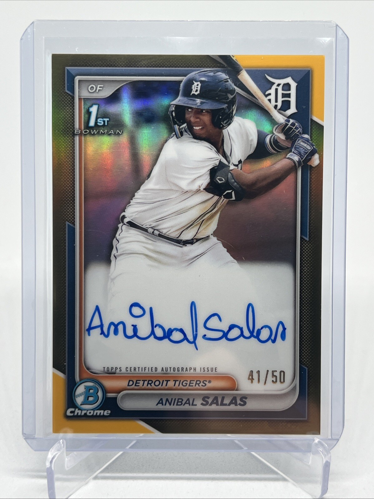 2024 Bowman Chrome - Prospect Autographs Gold Ref #CPA-ASA Anibal Salas /50