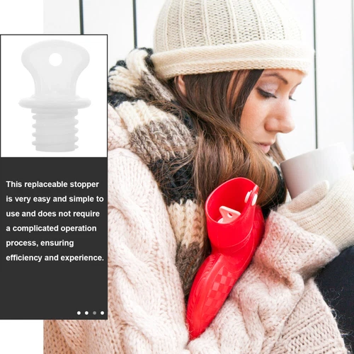 2pcs Hot Water Bottle Lid Replacement Long Cover Caps Stopper - Picture 4 of 10